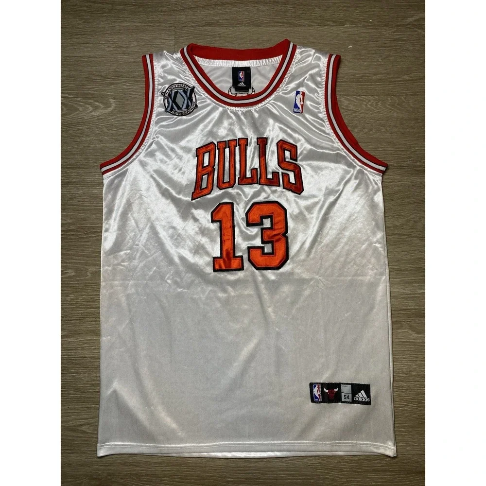 Men 2XL Authentic Adidas Joakim Noah #13 Bulls 20th Anniversary RARE NBA Jersey